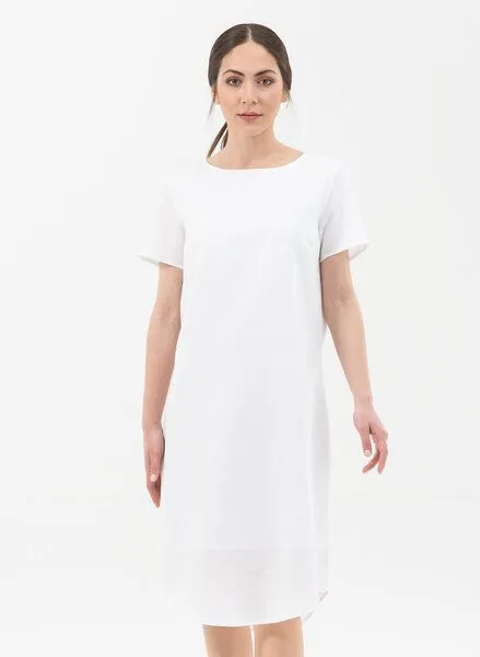 ORGANICATION ORGANICATION Kleid aus Leinen mit Bio-Baumwolle, White, – Produktbild 1 von 4