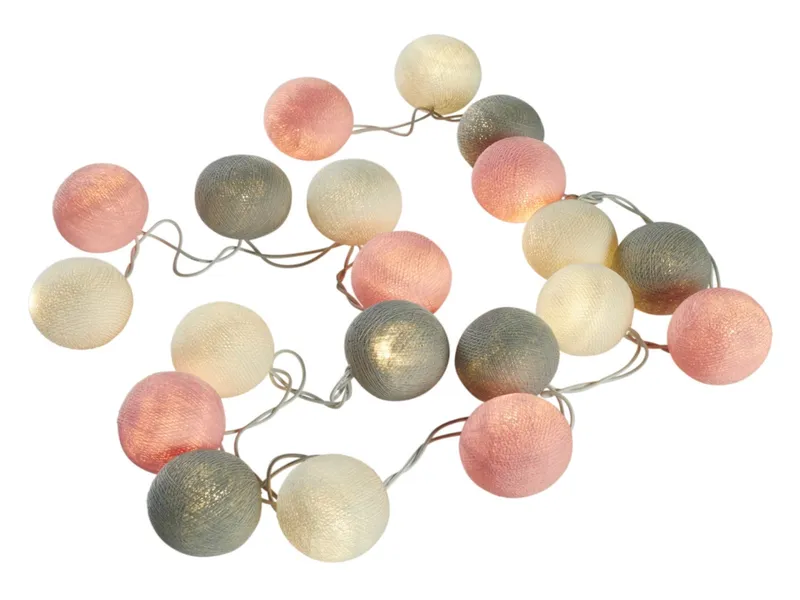 Caracol Caracol Kugel-Lichterkette 20 handgefertigte Kugeln, Marshmallow, – Produktbild 2 von 2