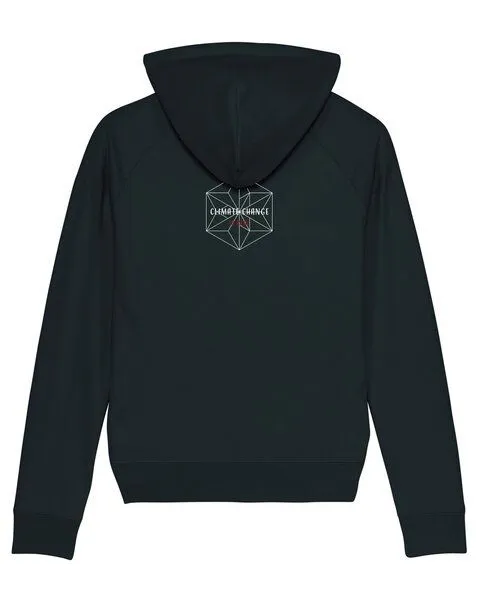 Human Family Human Family Bio Damen Hoodie "Trekker - Climate Change is Real" in Schwarz – Produktbild 2 von 2