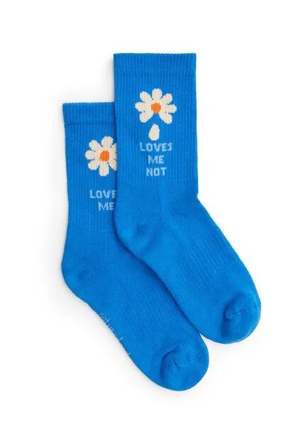 Natural Vibes Natural Vibes Loves Me, Loves Me Not Bio GOTS | Bunte Tennissocken | Herren Damen Socken | – Produktbild 3 von 3