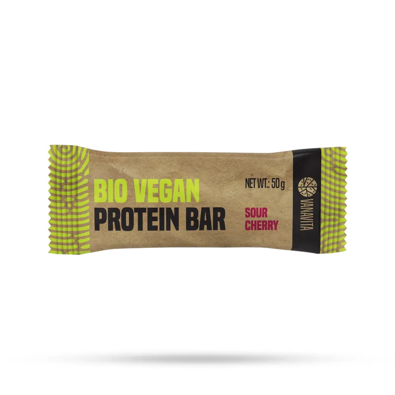 GymBeam Bio VanaVita BIO Veganer Proteinriegel 50 g Sour Cherry – Produktbild 1 von 1