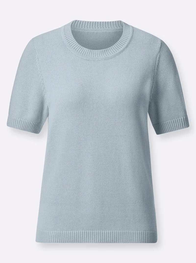 Witt Kurzarmpullover, Eisblau, – Produktbild 2 von 2