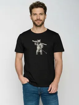 GreenBomb GREENBOMB Ski Bear Spice - Sportliches T-Shirt aus Bio-Baumwolle / hochwertiger Print / GOTS / Fair & Vegan – Produktbild 1 von 1