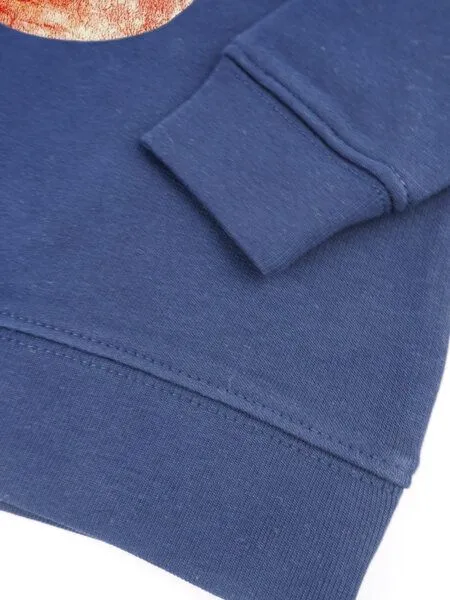 MelaDi Meladi Kinder Baby - Sweater aus Biobaumwolle - Apfel auf Navy Blue, Blau, – Produktbild 6 von 6