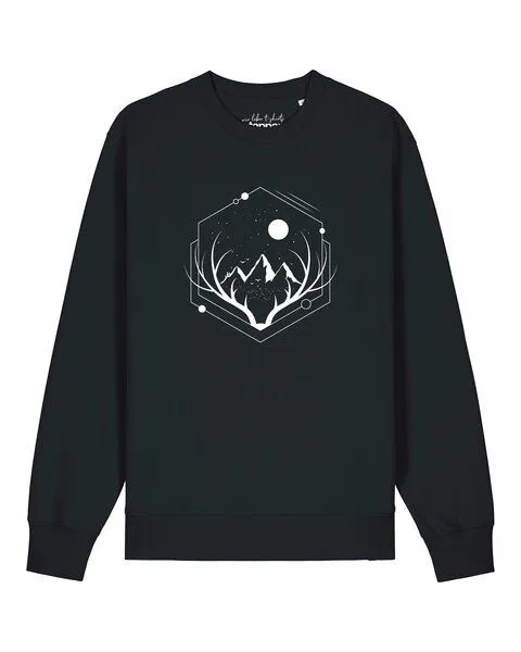 watapparel watapparel Sweatshirt Unisex Wanderlust at night, Black, – Produktbild 1 von 2