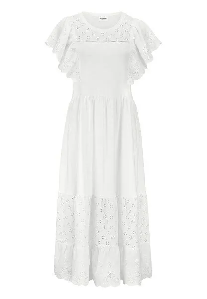 hessnatur hessnatur Bohemian Jersey Kleid Midi Relaxed aus reiner Bio-Baumwolle, Naturweiss, – Produktbild 4 von 5