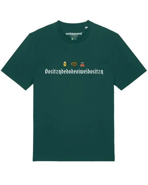 watapparel watapparel T-Shirt Unisex Dositzndedodeoiweidositzn, Glazed green, – Produktbild 1 von 3