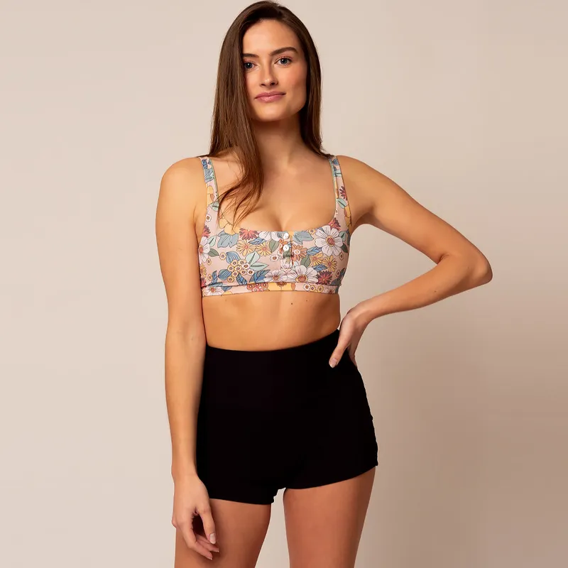 Woodlike Woodlike Damen vegan Shorties Sanoe Schwarz Strukturiert, Schwarz, – Produktbild 1 von 2