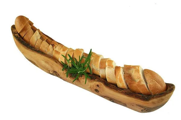 Olivenholz erleben Olivenholz erleben Rustikale Brotschale aus Olivenholz – Produktbild 4 von 4