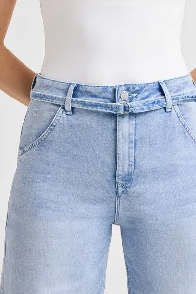 DAWN Damen Jeans BLINK High Waist Wide DAWN Bio-Baumwolle, Light blue, – Produktbild 5 von 5