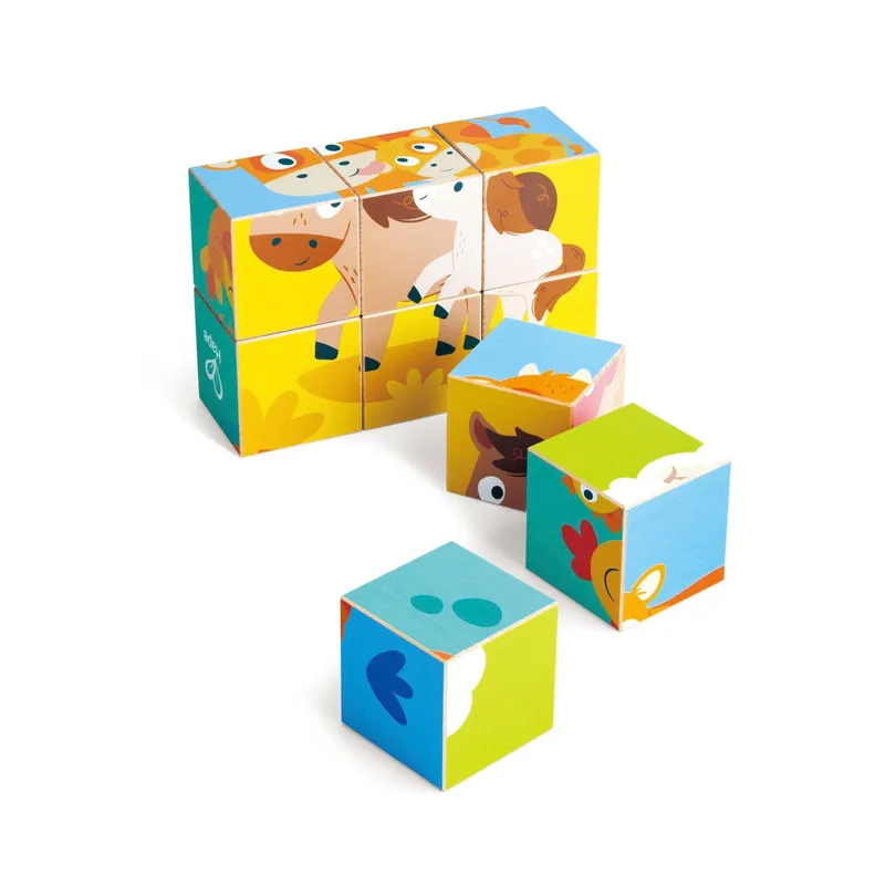 Hape Hape Blockpuzzle Bauernhoftiere, Mehrfarbig, – Produktbild 3 von 3