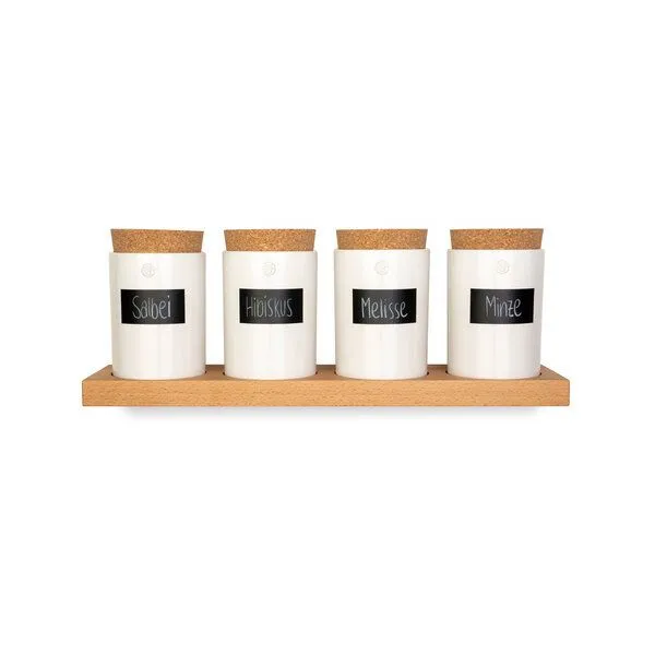 klotzaufklotz klotzaufklotz Vorratsdosenregal Buche, Blassrosa dosen, – Produktbild 2 von 4