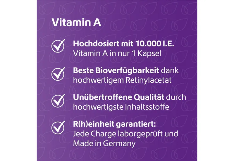 R(h)ein Nutrition R(h)ein Nutrition Vitamin A 10000 I.E. – Produktbild 4 von 5