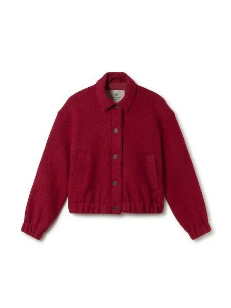 TWOTHIRDS TWOTHIRDS Jacke aus gekochter Wolle Rennell, Wine, – Produktbild 1 von 3