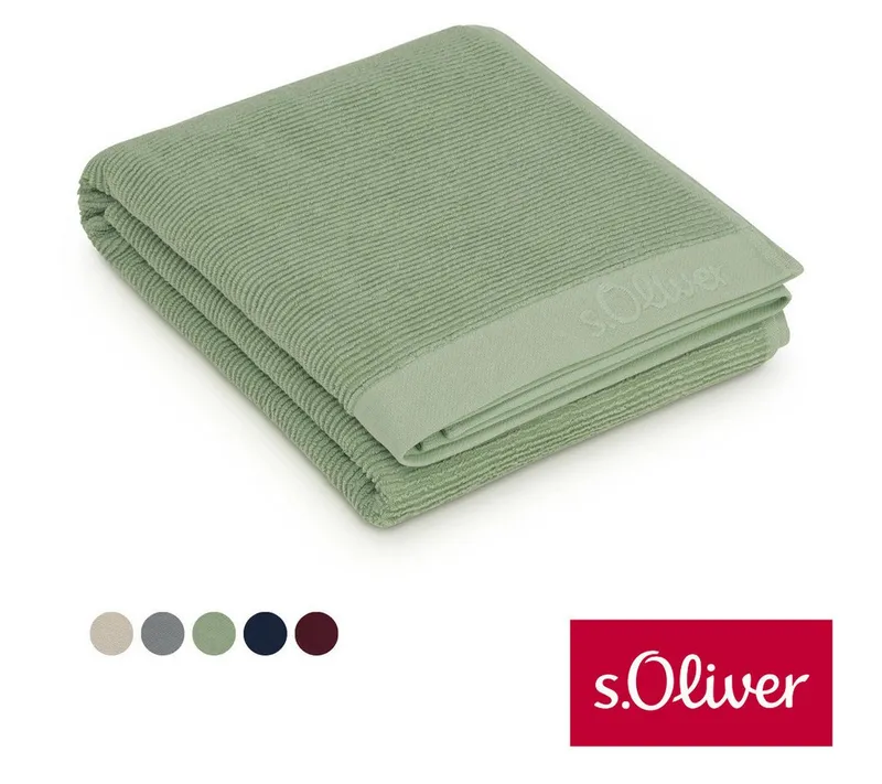 s.Oliver s.Oliver Saunatuch s. Oliver Saunatuch, Walkfrottier (1-St), weich & saugstark, Grün, – Produktbild 2 von 8