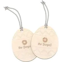 Dekoanhänger für Ostern "Osterei" FSC-zertifiziert, inkl. Lasergravur – Produktbild 1 von 1