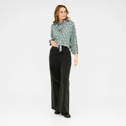 WiDDA WiDDA Damen vegan Pants Marlene Style Glen Wide Dark Green – Produktbild 1 von 1