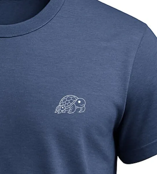 vis wear vis wear Schildkröte Familie - Organic Shirt, Navy, – Produktbild 4 von 4