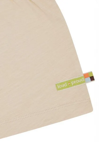 loud + proud loud + proud Babys & Kinder Bermuda Slub Jersey, GOTS-zertifiziert, Vanilla(natur), – Produktbild 2 von 2