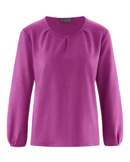HempAge Hempage Damen vegan Violettes Langarm Top – Produktbild 1 von 1