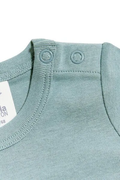 Leela Cotton 1er bis 6er Pack Baby kurzarm Body aus Bio-Baumwolle Rippjersey Leela Cotton, Taubenblau, – Produktbild 3 von 3