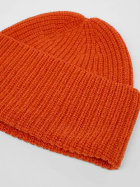 LANIUS LANIUS Mütze aus Bio-Schurwolle, Orange, – Produktbild 4 von 4