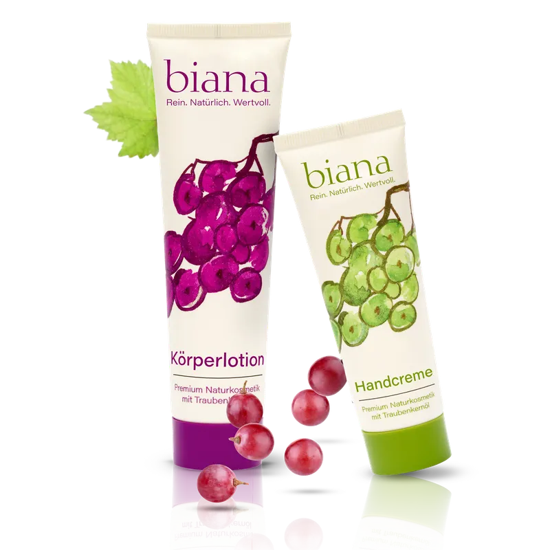 biana Handcreme + Körperlotion Bundle mit Traubenkernöl – Produktbild 1 von 1
