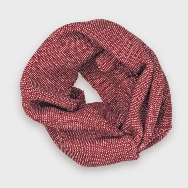 Disana Disana Loop Schal bio Merino Wolle Kinder, Bordeaux-rosé, – Produktbild 1 von 4
