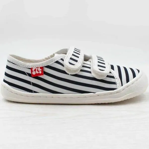 Pololo Pololo Barfuß-Sneaker aus Seaqual Yarn, unisex, Blau gestreift, – Produktbild 2 von 3