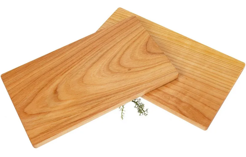 Holz Frank Frühstücksbrett Frühstücksbrett 4er Set aus FSC® Kirsch Holz geölt - 26 x 15 x 1,2 cm, Holz, Beige, – Produktbild 2 von 2