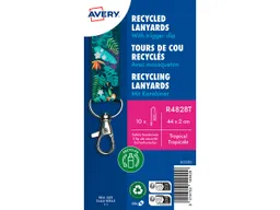 Avery Zweckform Avery Zweckform 10 Lanyards aus Recyclingkunststoff 440 x 20 mm, tropical – Produktbild 1 von 1