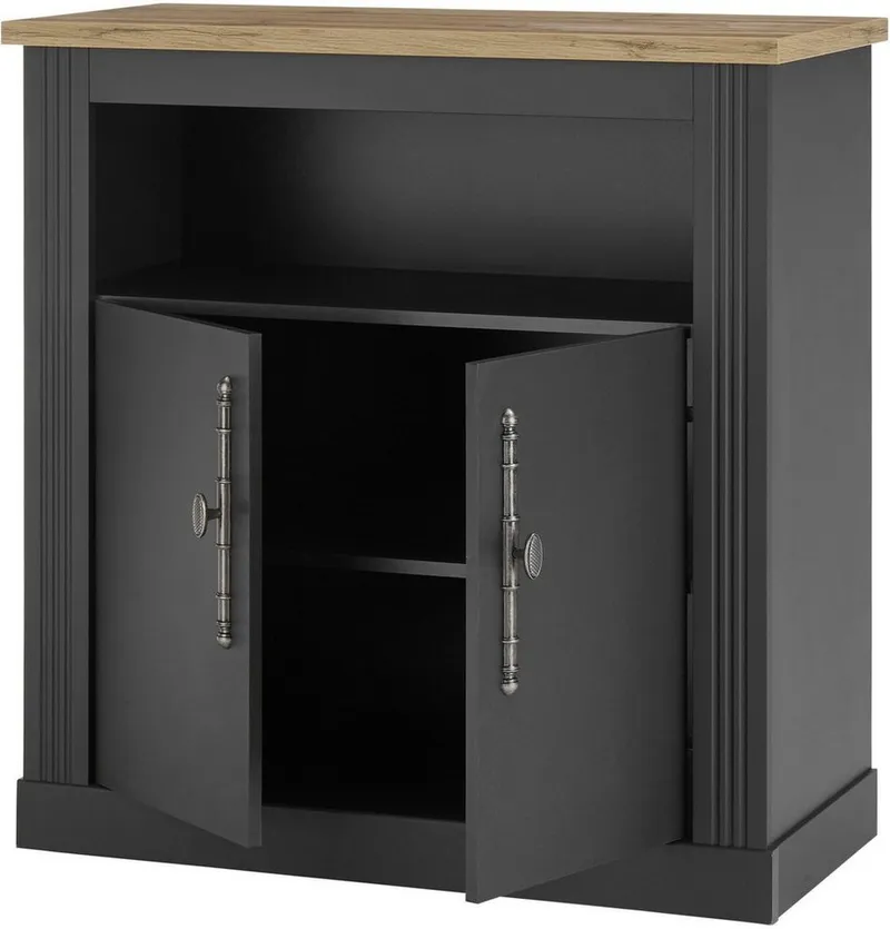 OTTO home Kommode WESTMINSTER (Breite ca. 92 cm), im romantischen Landhausstil, Grau, – Produktbild 4 von 5