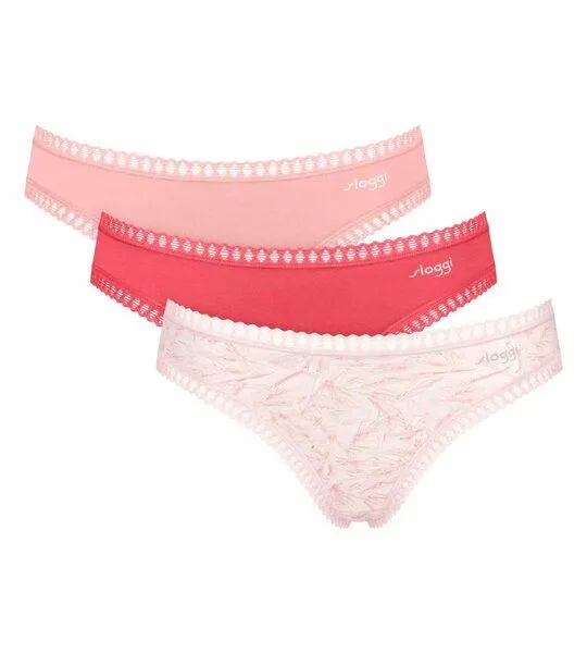 Sloggi Sloggi 3er Pack GO Crush Mini-Slip Bio-Baumwolle, Rot, – Produktbild 1 von 4
