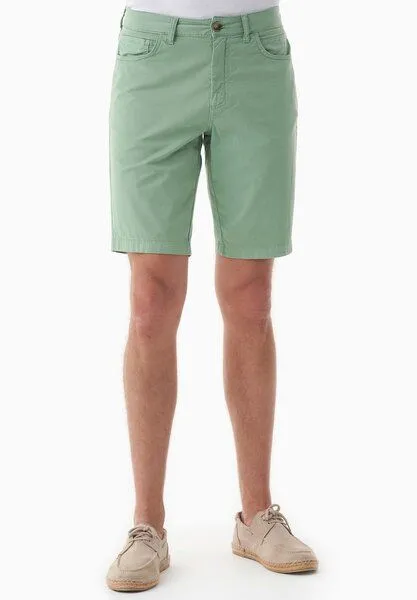 ORGANICATION ORGANICATION Regular-Fit Shorts aus Bio-Baumwolle, Matcha green, – Produktbild 2 von 4