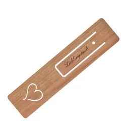 holzpost holzpost Lesezeichen aus Kirschbaumholz "Lieblingsbuch" – Produktbild 1 von 1