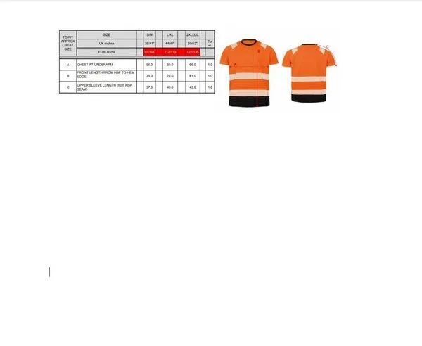 Result Genuine Recycled Result Genuine Recycled Safety Workwear HiViz Sicherheits T-Shirt Berufsbekleidung Atmungsaktiv Reflektierend, Fluorescent orange/schwarz, – Produktbild 1 von 3