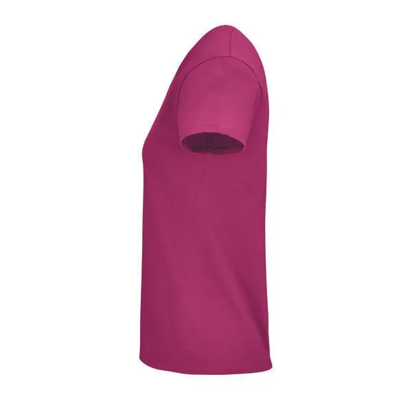 Sol's Sol's Damen T-Shirt Kurzarm Rundhals aus Bio - Baumwolle, Fuchsia, – Produktbild 3 von 3