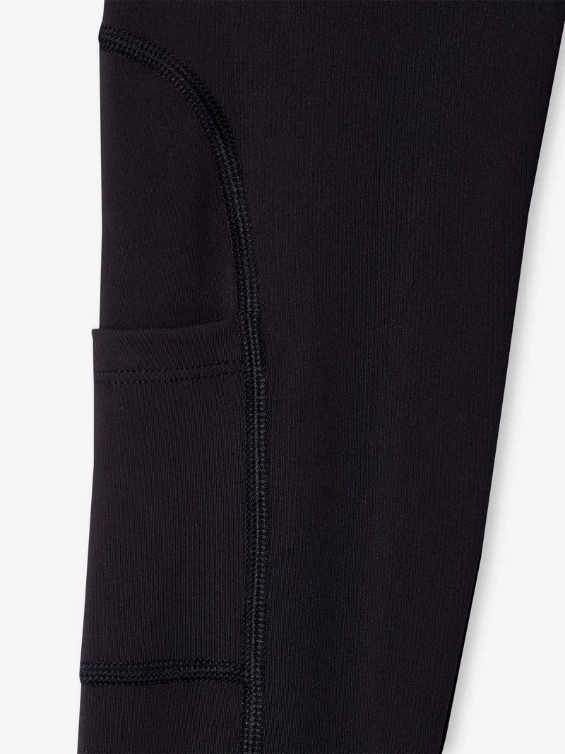 Vertbaudet Mädchen Sportleggings mit Tasche hinten, Schwarz, – Produktbild 3 von 3