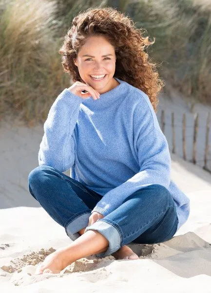 Heidekönigin Heidekönigin Stehbundpullover MELIERT, Atlantik, – Produktbild 4 von 4