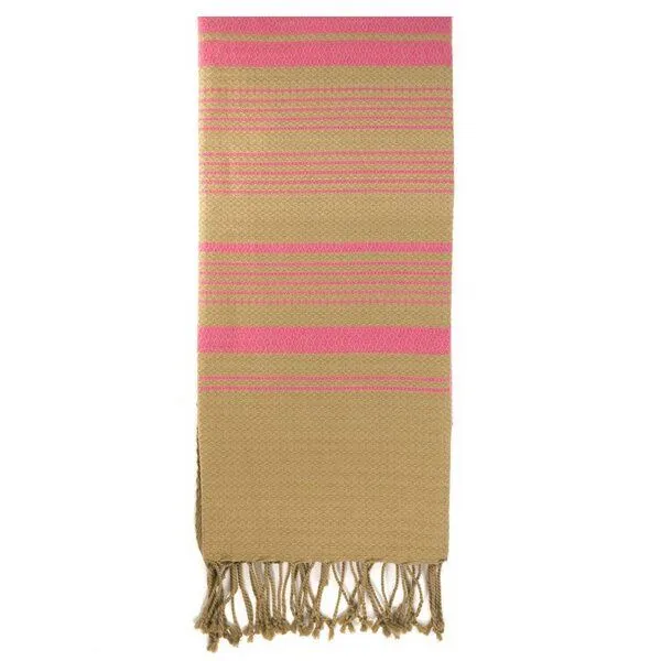 Karawan authentic Karawan authentic Fouta Hamamtuch aus reiner Bio-Baumwolle 200 × 100 cm (Stil SAND), Natural, – Produktbild 8 von 8