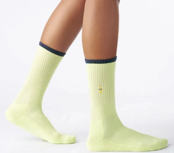 von Jungfeld von Jungfeld Mix & Match Tennis Socken mit Stickmotiven, Hellgrün, – Produktbild 4 von 4
