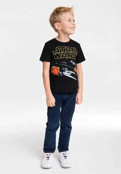 LOGOSH!RT LOGOSH!RT Star Wars Starfighter Kinder Bio T-Shirt, Schwarz, – Produktbild 3 von 4