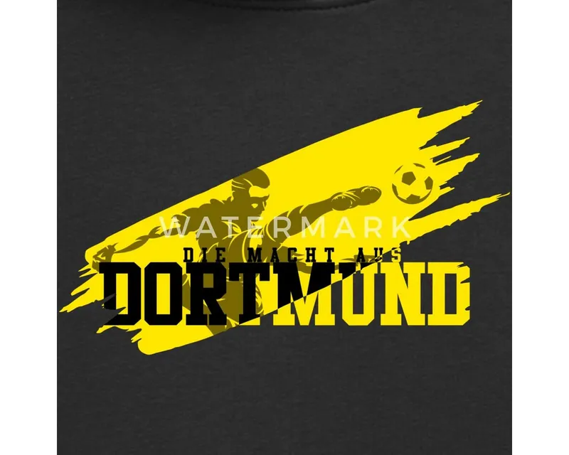 Spreadshirt Hoodie Die Macht Aus Dortmund Schwarz-Gelb Fußball Fan Kinder Premium Hoodie (1-tlg) Regular Fit, Schwarz, – Produktbild 2 von 4