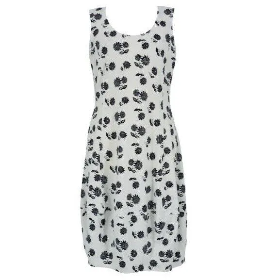 CON_STANT CON_STANT Ballonkleid ohne Arm 95% Baumwolle (kbA), Blume scharz/weiß, – Produktbild 1 von 1