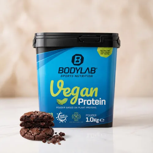 Bodylab24 Vegan Protein - 1000g - Dark Cookie Crumble – Produktbild 1 von 1