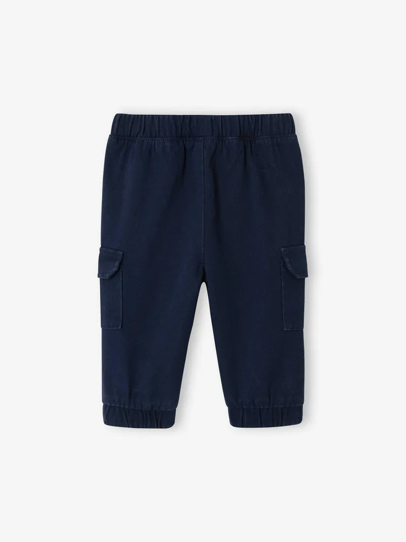 Vertbaudet Vertbaudet Baby Cargohose mit Dehnbund, Marine, – Produktbild 2 von 3