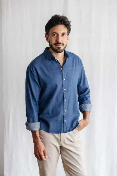 Jyoti - Fair Works Jyoti - Fair Works Bio-Baumwolldenim Hemd Nakshita, Denim, – Produktbild 4 von 4