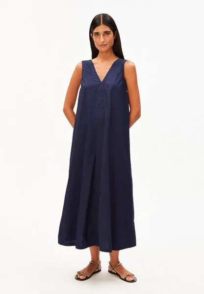ARMEDANGELS ARMEDANGELS POPLIN Damen Kleid aus 100% Bio-Baumwolle, Tinted navy, – Produktbild 4 von 4