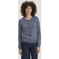hessnatur hessnatur Strickjacke Regular aus TENCEL Lyocell mit Bio-Baumwolle, Schieferblau, – Produktbild 1 von 1