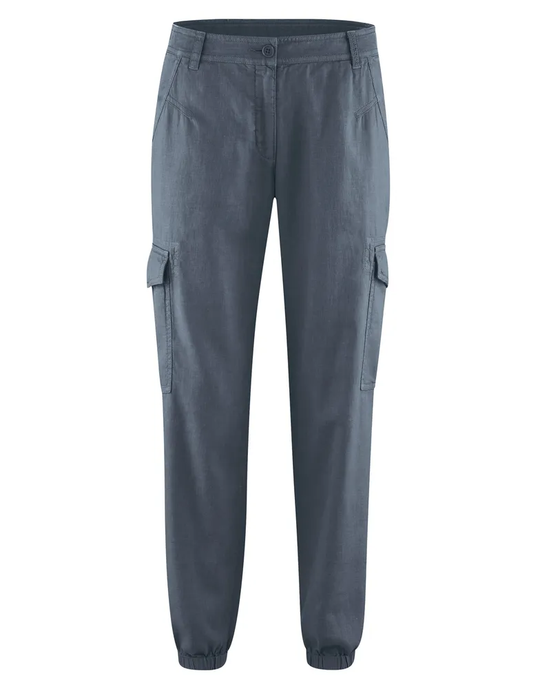 HempAge Hempage Damen vegan Sportliche Cargohose Dunkelgrau, Grau, – Produktbild 1 von 2